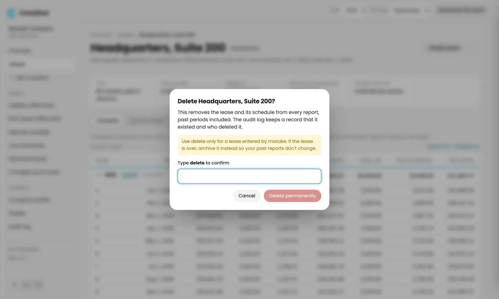 Deleting asks you to confirm and suggests archiving instead.